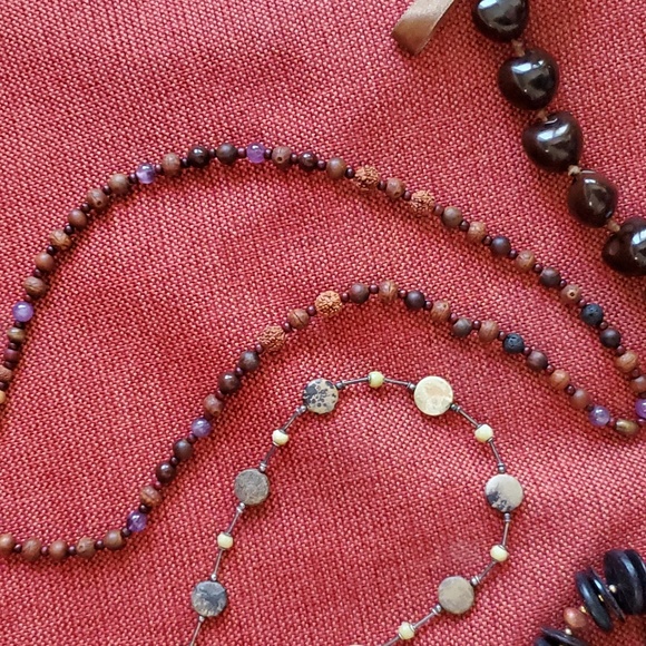 4 Wood Bead Necklaces - Picture 4 of 5